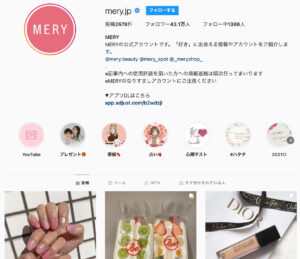 MERY（メリー）_インスタグラムアカウント